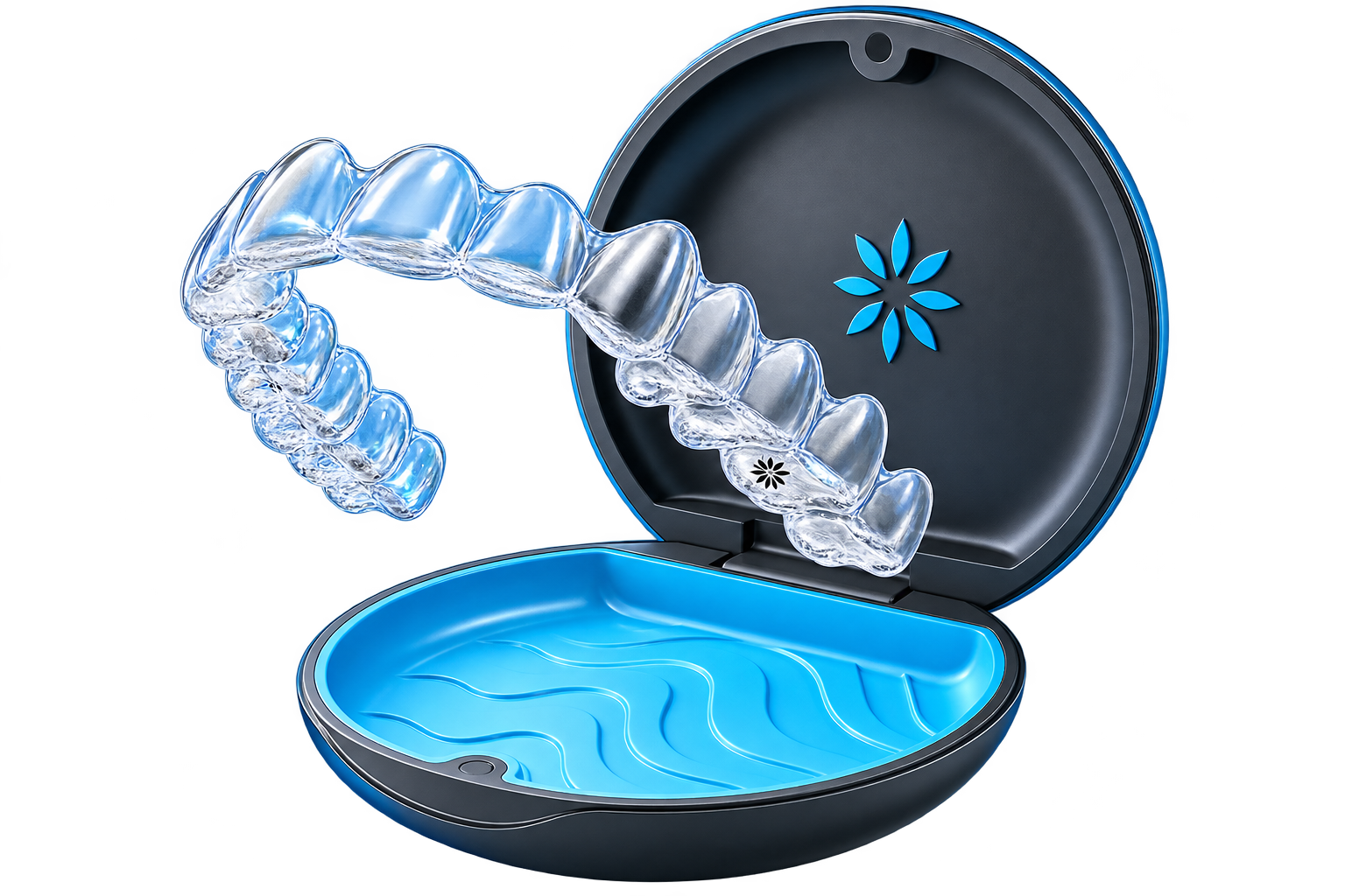 Clear aligner set with a protective storage case