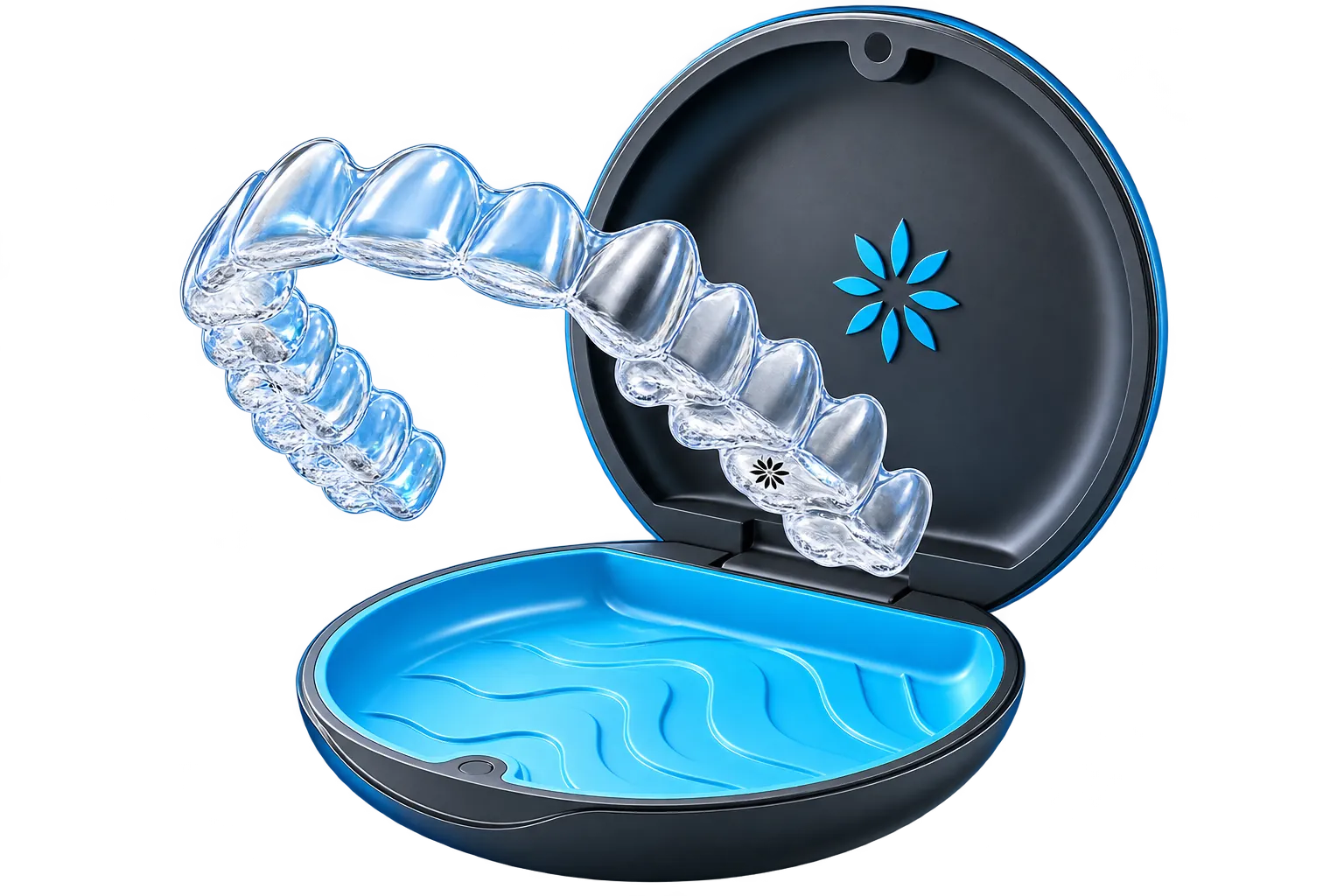 Clear aligner set with a protective storage case